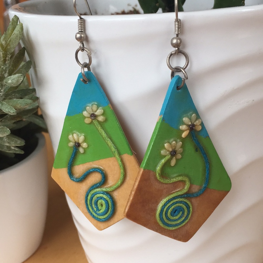 😎Colorful Wooden Earrings🦋